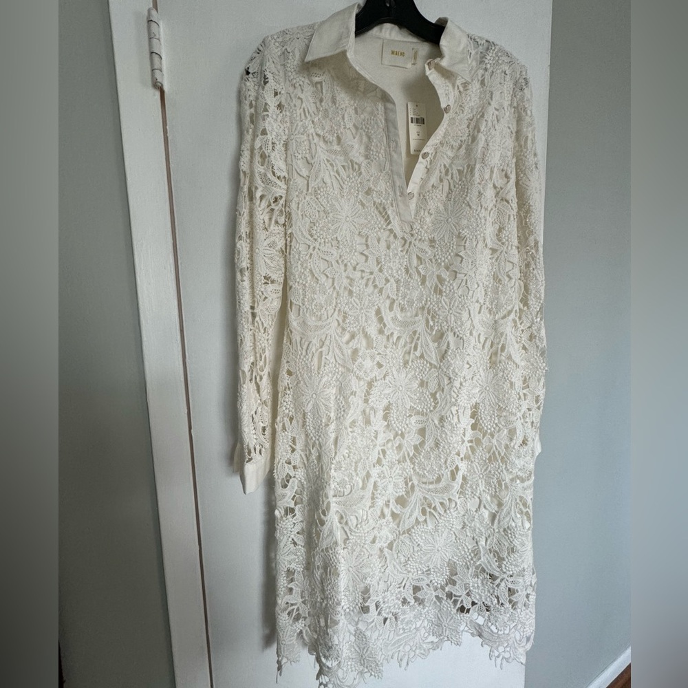 Anthropologie white lace dress x Maeve, never been worn